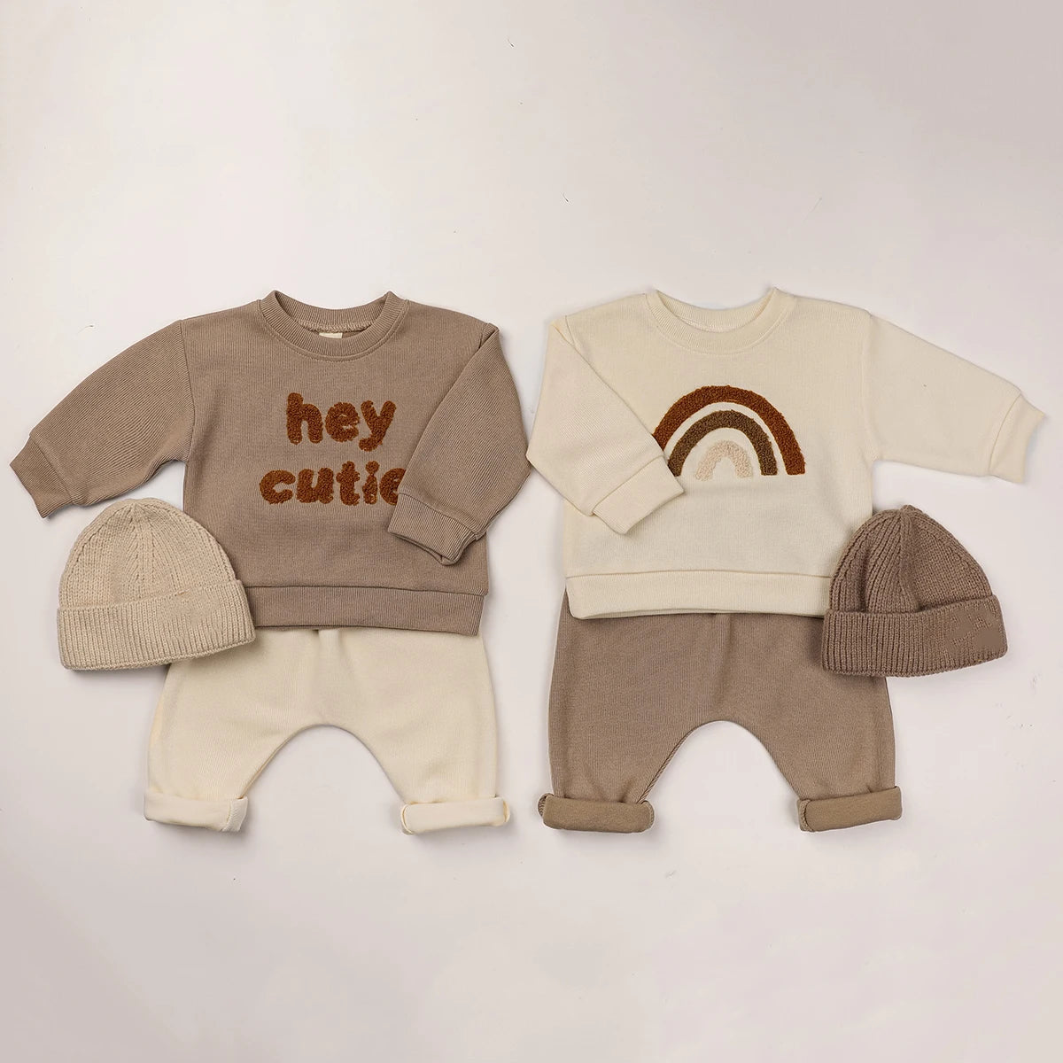 Organic Cotton Baby Clothes Set – 2-Piece Sweatshirt & Pants Lulladise
