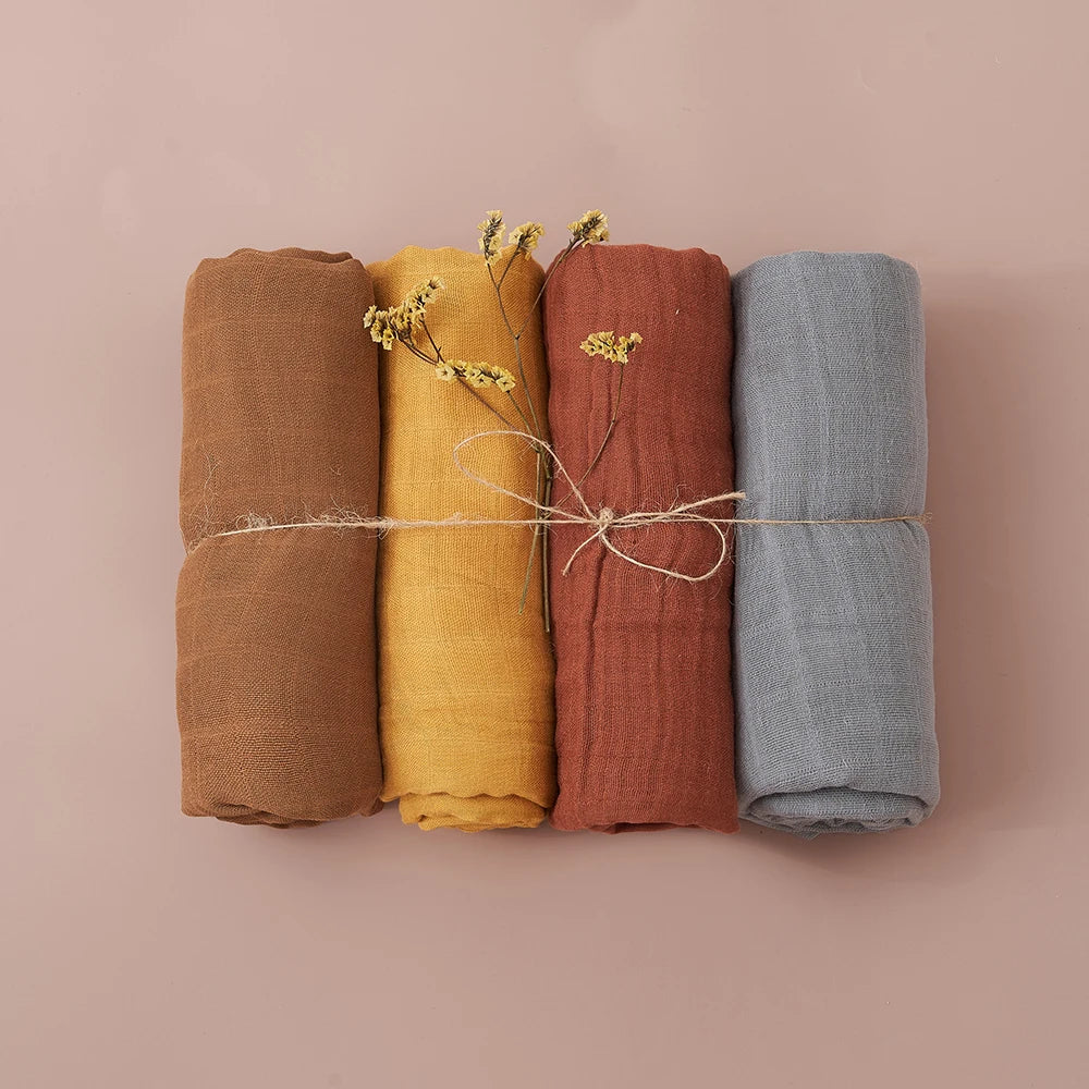 Premium Muslin Wrap Bamboo Cotton - 4 Pieces Set Lulladise