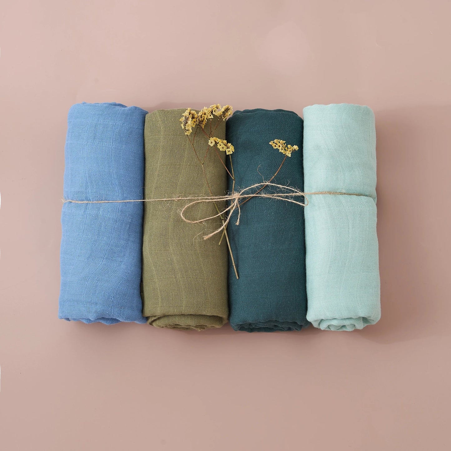Premium Muslin Wrap Bamboo Cotton - 4 Pieces Set Lulladise