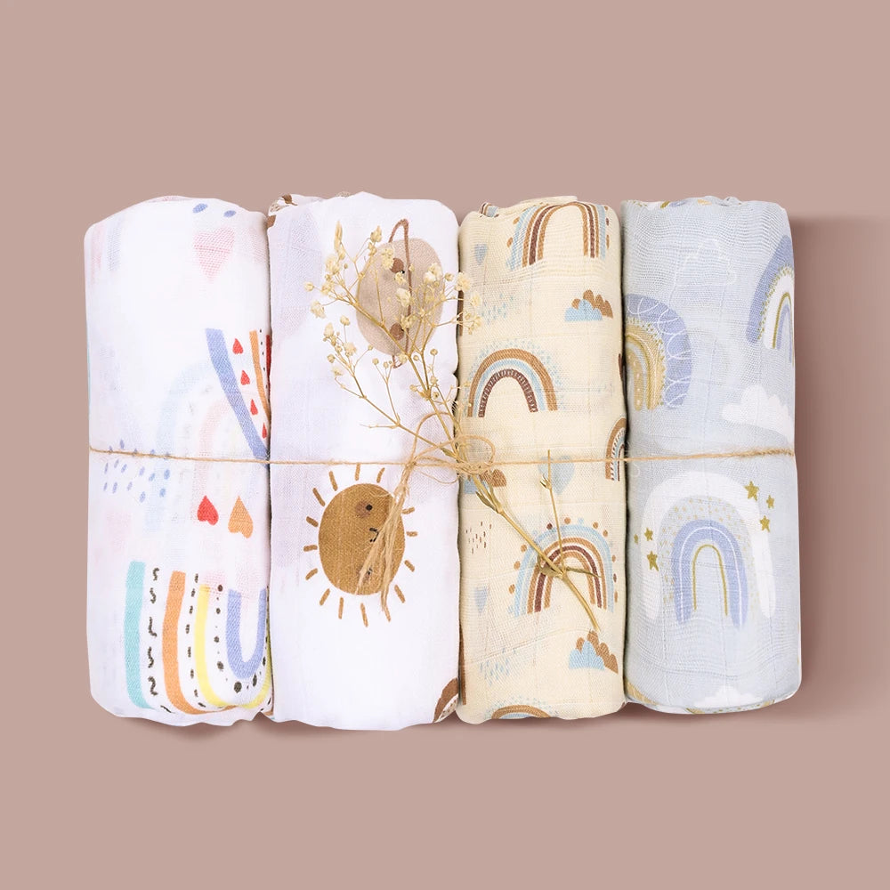Premium Muslin Wrap Bamboo Cotton - 4 Pieces Set Lulladise