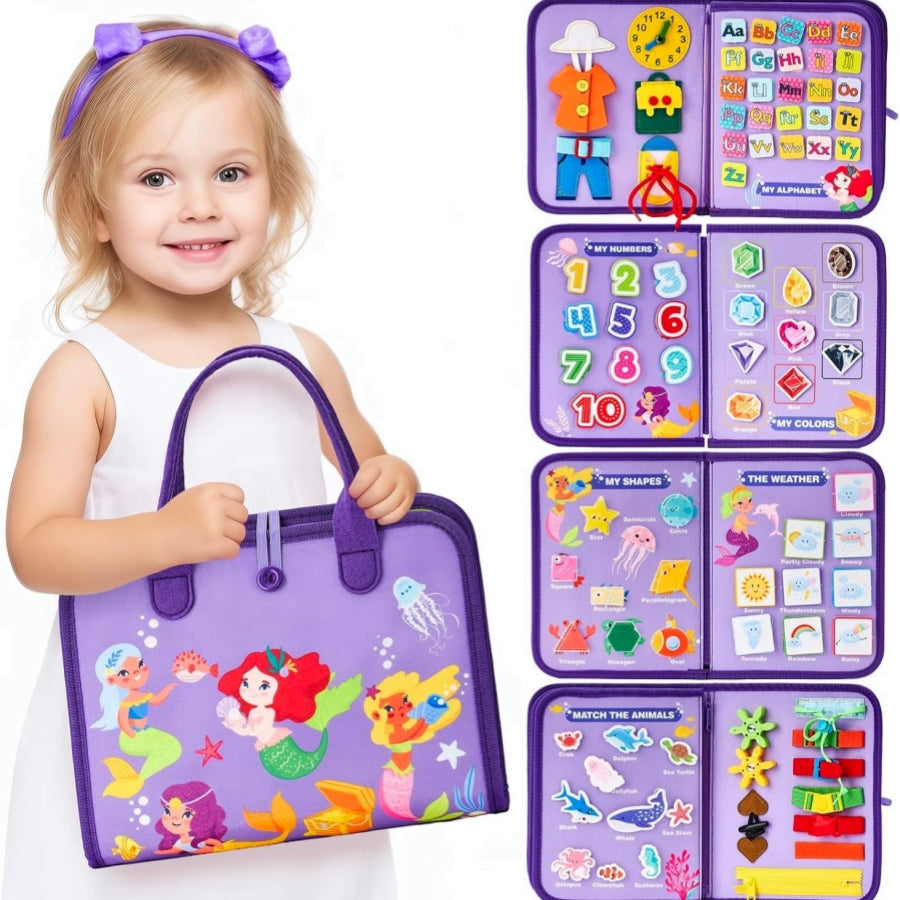 Montessori Busy Board Sensory Play Lulladise