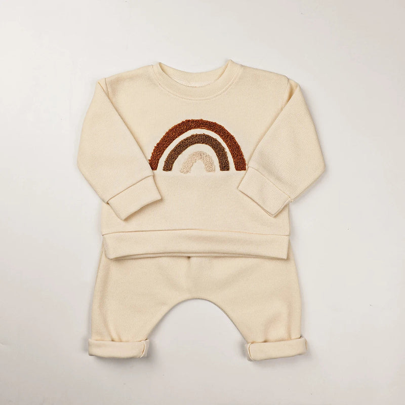 Organic Cotton Baby Clothes Set – 2-Piece Sweatshirt & Pants