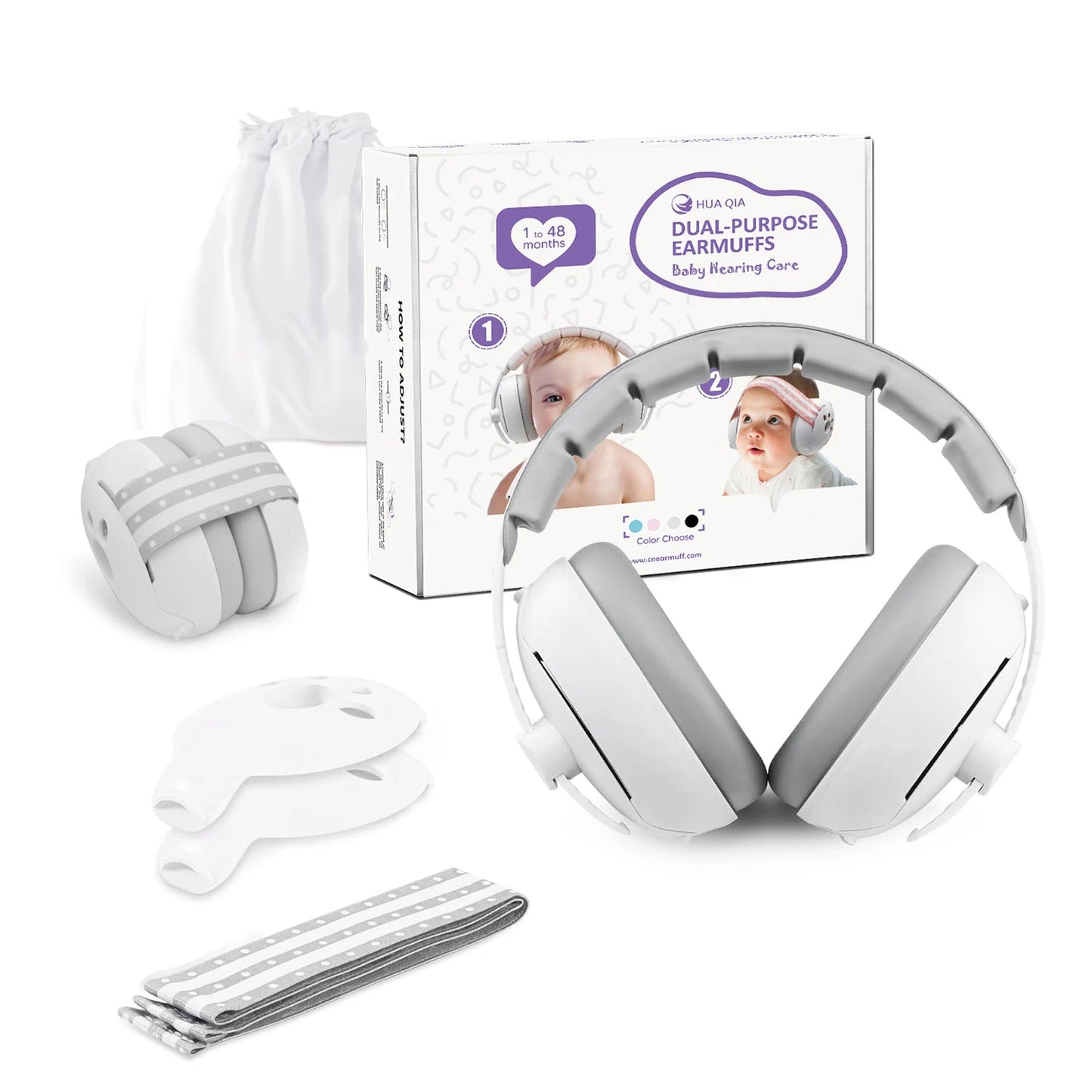 Baby Headphones Adaptable 2-in-1 Noise Cancelling Earmuffs Lulladise