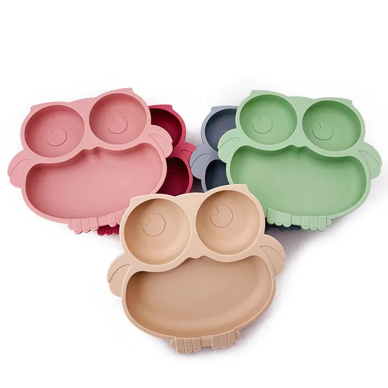Baby Suction Plate: CuteOwl Lulladise