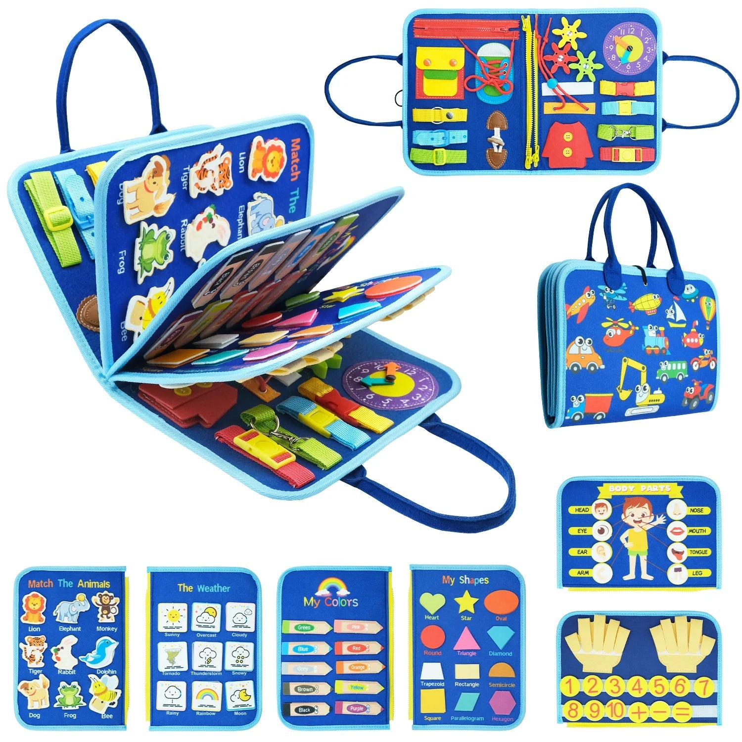 Montessori Busy Board Sensory Play Lulladise