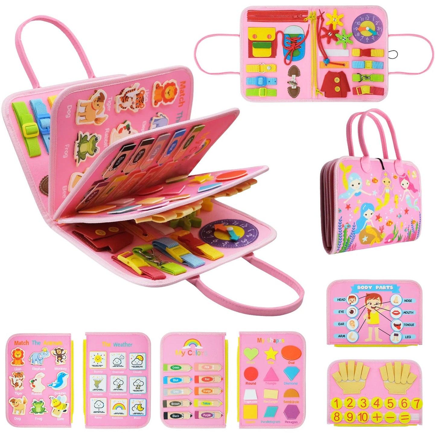 Montessori Busy Board Sensory Play Lulladise