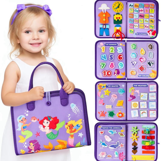 Montessori Busy Board Sensory Play Lulladise